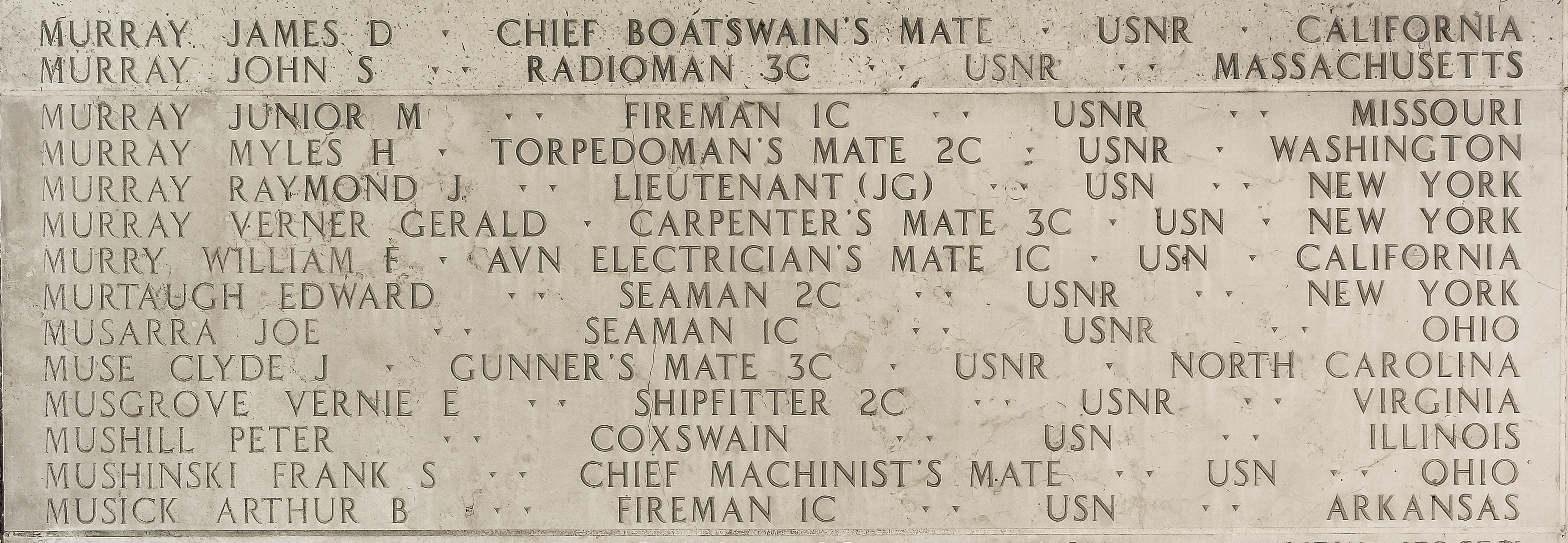 William F. Murry, Aviation Electrician's Mate First Class